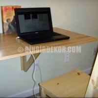 Duvara monte bilgisayar masası